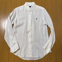 ポロラルフローレン リネン　シャツ　白　サイズS QRコード