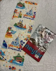 新品　レトロ 東京ディズニーランド　ミッキーミニードナルドハンカチ　Disney