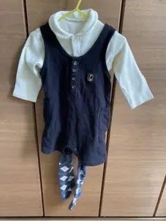 ベルメゾン　ベビーフォーマル冠婚葬祭　シャツロンパース&タイツ3点セット最終価格