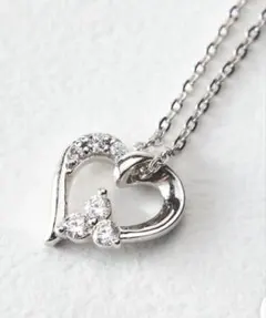 ハート型シルバーネックレス
