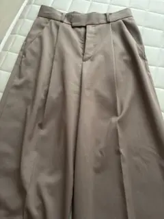 NOBLE エステルツイルストレッチスラックスパンツ　ブラウン38