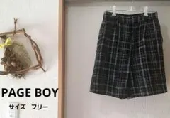 【PAGE BOY】黒白チェック柄ショートパンツ　　サイズフリー