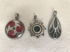 ★プロフ必読★ 3個セット メタルペンダントトップ シルバー系　ユニセックス