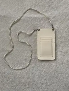 アイボリー キルティング スマホショルダーバッグ