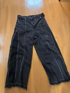 HARE ワイドデニムパンツ ブラック Sのサムネイル