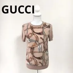 GUCCI ホースビット柄 シルク切替 半袖ニットのサムネイル