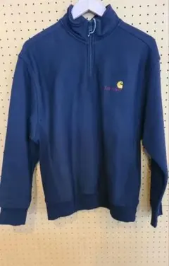 Carhartt ブラック ハーフジップ トレーナー