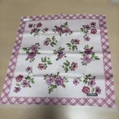 【新品未使用】 Burberry レディースハンカチ　花柄　ピンク