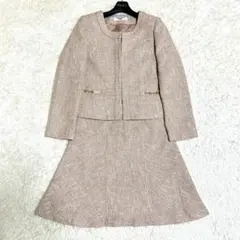 美品✨ ナチュラルビューティーベーシック ツイードセットアップ セレモニー M