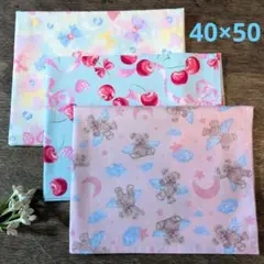 ランチョンマット3枚セット　女の子　ハンドメイド　給食　小学校　保育園　幼稚園