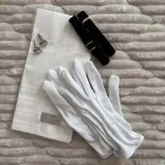 新郎小物セット 結婚式 ハンカチ グローブ カフス サスペンダー 5点セット