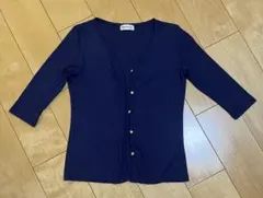 ITOKIN BLOUSE ネイビー カーディガン 五分袖のサムネイル
