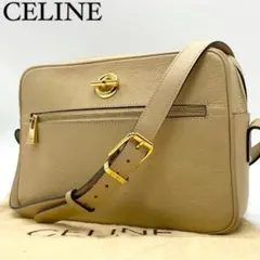 美品 セリーヌ カメラバッグ ショルダーバッグ ゴールド金具 オールレザー