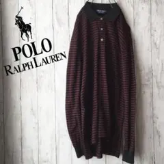 POLO GOLF Ralph Lauren ボーダーロングスリーブポロシャツ