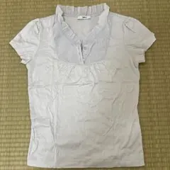 COMME CA フリル付き半袖カットソー