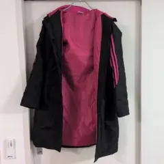 adidas アディダス CLIMAPROOF ベンチコート　ピンク　黒　M