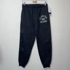 新品　裏起毛　ジョガーパンツ　ブラック　スエットズボン　カジュアル　黑　L