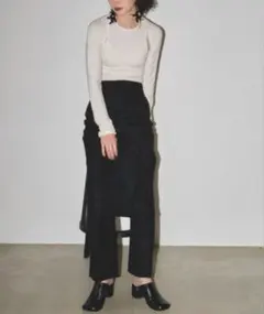 ワイドパンツ ウール ワイドパンツ