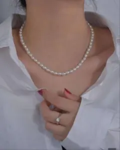 レディースネックレス フェイクパールネックレス