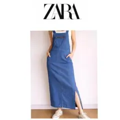 ZARAデニムブルー サロペット ワンピース