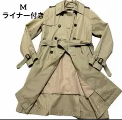 【美品】アンゴラ混ライナー付　トレンチコート　スプリングコート　M 無臭のサムネイル
