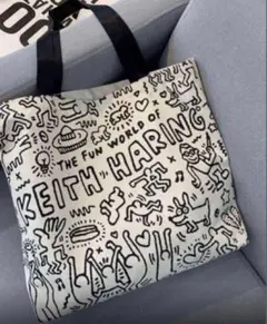 トートバッグ 帆布 レディース Keith Haringアートトートバッグ 新品