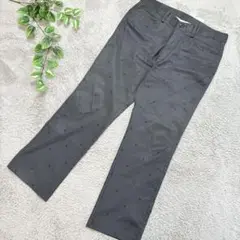 【adidas アディダス】ゴルフパンツ スリムフィット ダークグレー 総柄 L