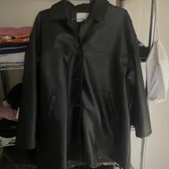 レザージャケット黒のサムネイル