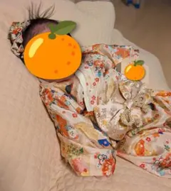 ベビー袴　髪飾り付き　SWEETMOMMY　お食い初め　和服　50 60 70