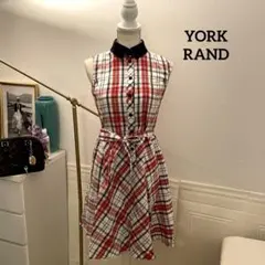 【2万円】YORK LAND チェック襟デザイン　ワンピース