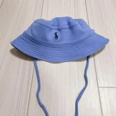 【美品】ポロ・ラルフ・ローレン バケットハット ライトブルー