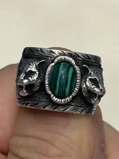 GUCCI グッチ リング 指輪 キャットヘッド マラカイト 16号 GUCCI グッチ キャットヘッド マラカイト リング 16号 | Mercari