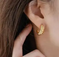 しましま サージカルステンレス フープピアス シルバーゴー ☆上位人気☆ 金アレ