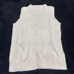 ANOTHER PLANET クリーム色 ニットベスト