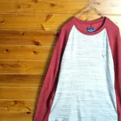 AMERICAN EAGLE　アメリカンイーグル　長袖Tシャツ　ロンT　S　刺繍