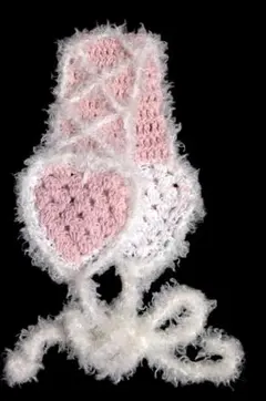 ハンドメイド　ハートのイヤーマフ　耳あて