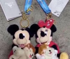 ディズニー ミッキー＆ミニー ぬいぐるみキーチェーンセット 犬 渋谷のサムネイル