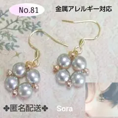 No.81【値下げしました】フェアリーパールのアクセサリー（ピアス/イヤリング）