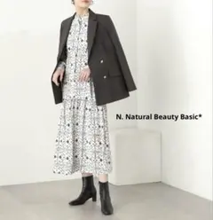 N. Natural Beauty Basic* タイル プリント ワンピース