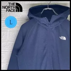 【24時間以内　匿名発送】ザノースフェイス　ジップアップパーカー　紺色　Lサイズ