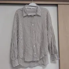 新品未使用　coca　ストライプシャツ　ベージュ系　Sサイズ