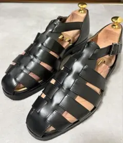 店内試し履きのみ　マーガレットハウエル　レザーサンダル 黒38 店内試し履きのみ マーガレットハウエル レザーサンダル 黒38 | Mercari