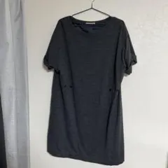 ヒューマンウーマン　　　　　　　　ウール100% ダークグレー ワンピース