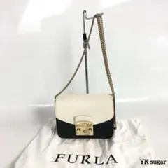 FURLA フルラ メトロポリス チェーン ショルダーバッグ ホワイト