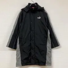 981 ku-mama◟̆◞̆様　PUMA ベンチコート 150サイズ 黒/グレー