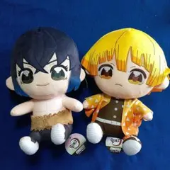 鬼滅の刃 ぬいぷりけおすわりBIG3 嘴平伊之助 我妻善逸 - メルカリ