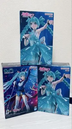 初音ミク&ガンダム　初音ミク　BANPRESTO EVOLVE 3個セット美少女