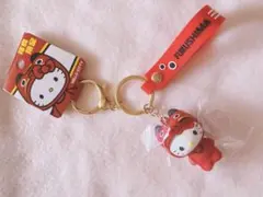 福島限定 ハローキティ 赤べこ　キーホルダー　ご当地