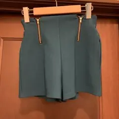 one way ワンウェイ　ターコイズブルーグリーン　ショートパンツハイウエスト