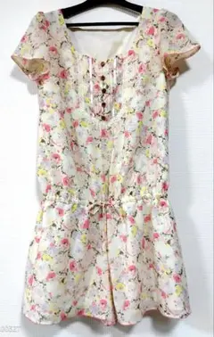 ペイトンプレイス花柄オールインワン ワンピース